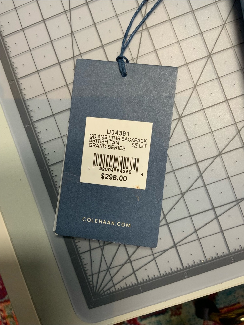 Cole Haan Tan Leather Tote-Style Backpack - Picture 6 of 11